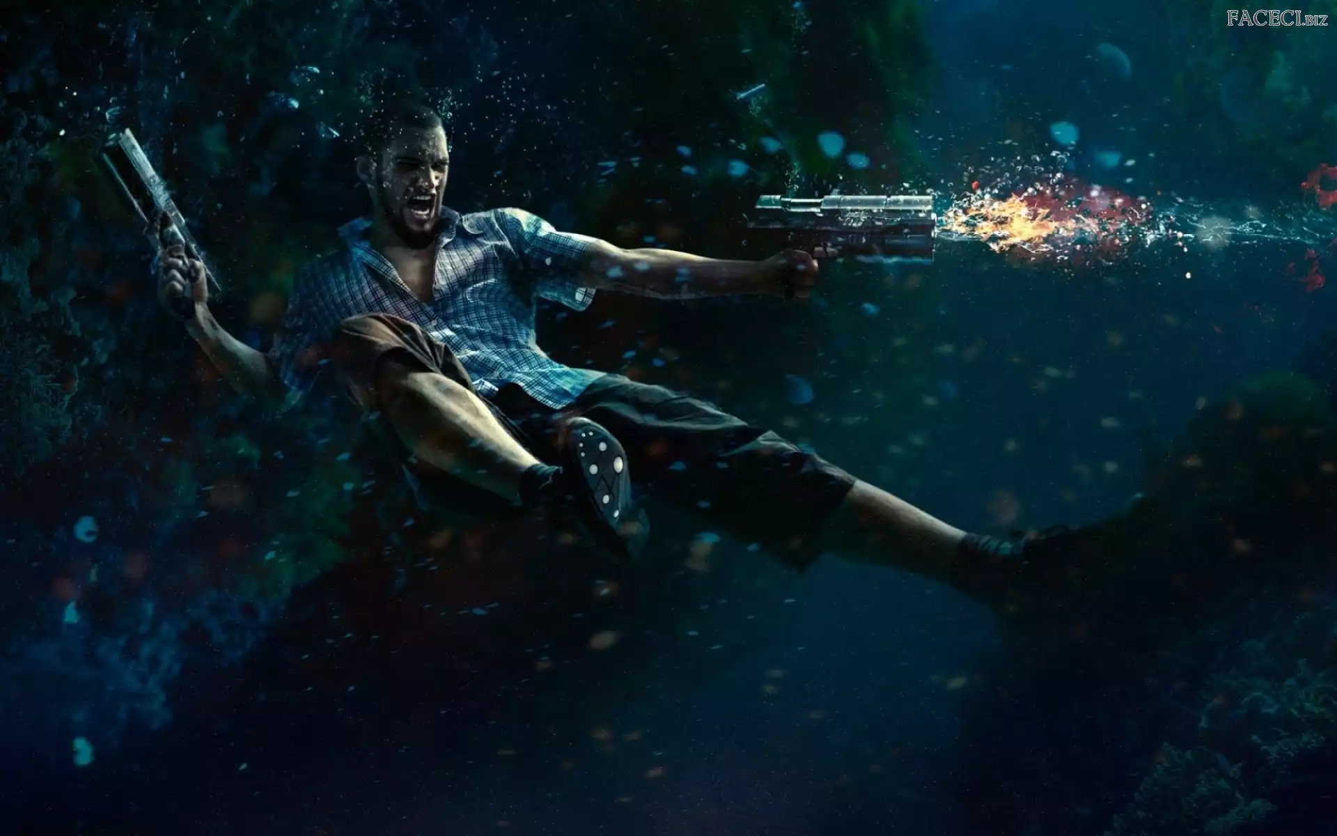 Pod, Strzelanina, Mężczyzna, Wodą